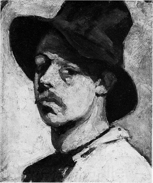 Theo van Doesburg Zelfportret met hoed